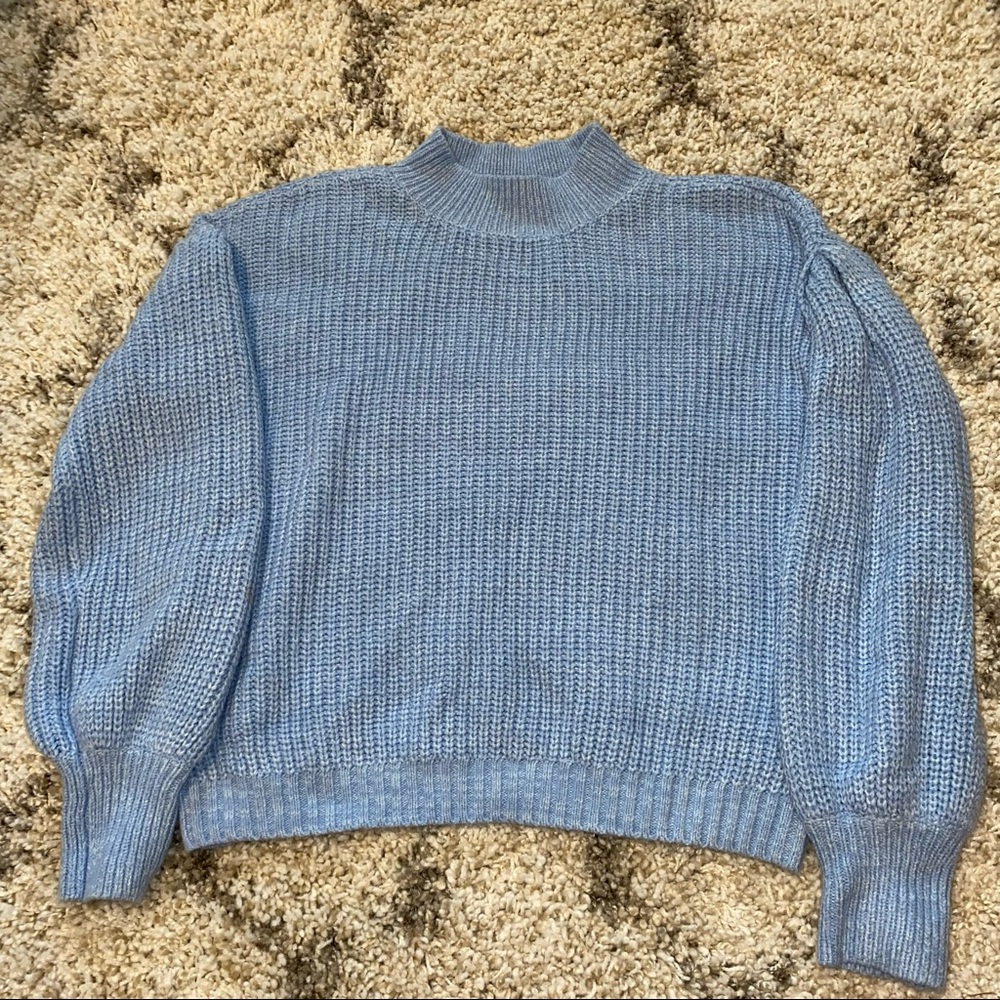 blue sweater